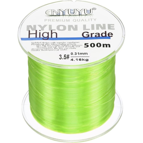 PATIKIL 547Yard/1640FT Fishing Line 10Lb Monofilament Fluorocarbon Coated Light Yellow