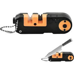 Multipurpose Outdoor Cutting Sharpener, Foldable Outdoor Sharpener - Portable 6-in-1 Pocket Sharpening Tool - Foldable Cut-resistant Survival Tool for Outdoor Use with Light