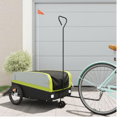 Somanki Fahrradanhänger Schwarz und Grün 45 kg Eisen, Fahrrad Anhänger, Lastenanhänger, Handwagen, Fahrrad-lastenanhänger, Lastenfahrrad - 94074