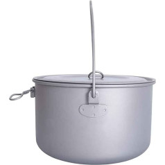XINQIK Portable Outdoor Cooking Pot Hanging Pot for Outdoor Camping Backpacking Hiking Ultralight Portable Cooking Pot Camp Kitchen Cookware 1300 ml / 1950 ml / 2900 ml (18.8 x 11 cm)