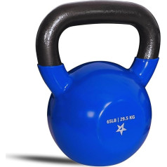 Yes4All Vinyl Coated Cast Iron Kettlebell - Ideal for Dumbbell Exercises, Full Body Workout Equipment, Push Up, Grip Strength and Strength Training, PVC