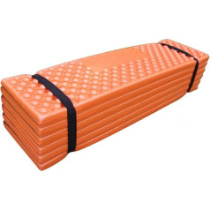 Techigher Foldable Camping Sleeping Mat, Foldable Camping Mat, Waterproof Foam Seat Cushion, Beach Picnic Mat for Outdoor, Picnic, Fishing, Camping, Hiking, Orange, 57 x 190 cm