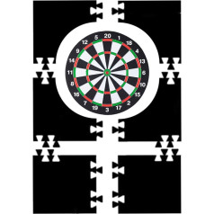 Sionhiuo Dartboard Wall Protection, Dart Target Protective Ring, Dartboard Surround Wall Protection, Lightweight Dartboard Back, Bro-Jaq Dartboards Border Wall Protection, 6-Piece Spliced Wall
