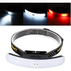 Topyond Rechargeable Headlamp with Motion Sensors, Super Bright COB Headlamp, 6 Light Modes, Wide Beam for Running, Cycling Outdoors