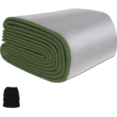 Camping Mat Made of Aluminium Foil, 9 mm Thick Aluminium Sleeping Mat, Foam Mats, Ultralight Insulated Blanket, Waterproof Thermal Mat, Insulated Blanket, Foldable Sleeping Mat, for Camping, Yoga,