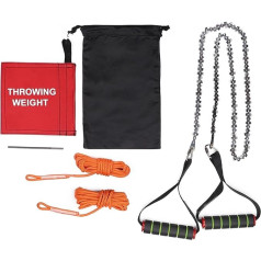 Natudeco 48 Inch Hand Chainsaw with Long Range, Portable Rope Saw, Filing Aid with Handle, Storage Bag for Gardening, Camping, Wilderness, Survival, Patio Work