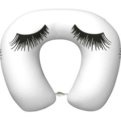 UVBDF Wimpernlippen-Nackenkissen, ergonomisches Memory-Schaum, Reisekissen für alle Schlafpositionen, Weiß