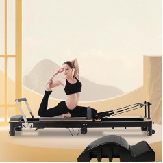 LQQHFSW Pilates-Reformer, Faltbares Pilates-Gerät Für Zu Hause Mit Doppelten Widerstandsfedern Und -schnüren, Sprungbrett, Valentinstag