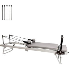 LQQHFSW Pilates Reformer, Reformer Machine, Foldable Device, Home Training, Balanced Body, Beginner, Advanced