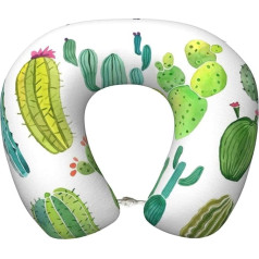UVBDF Cactus... Ergonomisches Reise-Nackenkissen aus Memory-Schaum, verbessertes Flugzeug-Reisekissen für alle Schlafpositionen