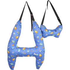 Travel Pillow for Kids, 2 Pack Travel Pillows, Cute Print Travel Lumbar Pillow, Neck Pillow for Sleeping, Travel, Long Travel Pillow for Kids