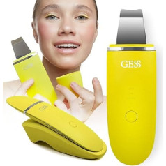 GESS Exotic Original Ultrasonic Exfoliator for Facial Cleansing, 5 Modes Pore Cleanser Skin Scrubber, Ultrasonic Scrub, Anti Ageing Blackhead Remover, Face Tightening - Yellow