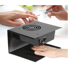 Hot Cold Air Nail Dryer, 300 W Nail Dryer with Cold and Warm Air, Nail Dryer Fan with Ventilation Non-Slip Pad, for Drying with Both Hands, Suitable for All Gel Nails