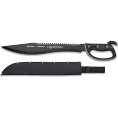 iFIELD Machete EL29004, 45 cm Black Tinted Blade, Non-Stick Coating, Total Length 62 cm, Rubber Handle, Camping Equipment for Fishing, Hunting, Sports Activities