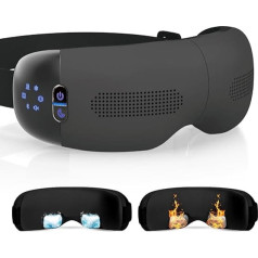 HubiCare Eye Massager with Heat and Cooling Eye Masks for Dark Circles Puffiness 3D Airbag Kneading Vibration Eye Massage for Migraine Bluetooth Music Eye Care for Dry Eyes Sleep