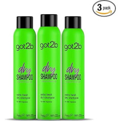 Got2b - Dry Shampoo Extra Freshness, Pack of 3, 200 ml (600 ml) - Instantly Refreshes Your Hair - A Day of Extra Freshness for Your Hair