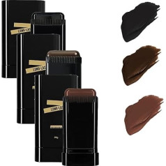 Safe and Convenient Comb Hair Dye, Hair Concealer Combing Hair, Covering Grey Hair, Portable Hair Colouring Comb, 3-Colour Hair Dye Stick, Quick Touch Ups, for All Skin Types (3 Pieces, 20 g)