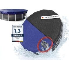 Planenfux® Round Pool Cover 550 cm (for Diameter 500-550 cm Pools) | 2-in-1 Pool Tarpaulin Round Made of 200 g/m² PE Material | Summer and Winter Cover Pool Round | Pool Tarpaulin Round | Diameter 610