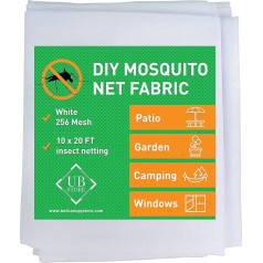 White Mosquito Net 3 x 3 or 3 x 6 m Net | Insect Net for Garden Ceiling, Patio, Outdoor & Window | Insect Protection Net Fine Mesh | Garden Net Mesh Screen Net