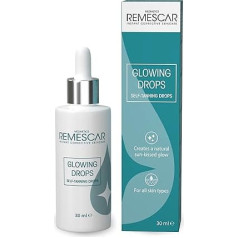 Remescar Glowing Drops 30 ml - Self Tanning Drops for Moisturising Cream - Bronzing Drops for Natural Tan & Gradual Shine - Face Care Tan Generator