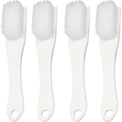 Miupoo Nail Cleaning Brush, Handle Nail Cleaning Brushes for Toes, Fingernails, Nail Stain Removal Brush, Washing Brush, Sports Shoes, Cleaning Brush, 4 Pack