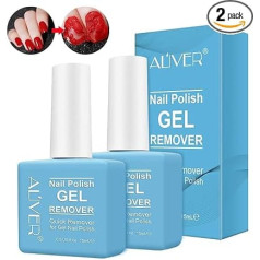 Nail Polish Remover (Pack of 2) - Removes Gel Nail Polish Within 2-3 Minutes - Quick and Easy Nail Polish Remover - No Need for Foil, Soaking or Wrapping
