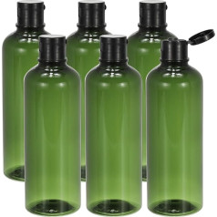 PATIKIL Reiseflaschen mit Klappdeckel, 6 Stück 3,4 Unzen (100 ml) Auslaufsichere Nachfüllbare Leerflasche Quetschflasche für Shampoo Toilettenartikel Lotion Creme, Grün