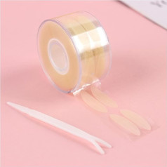 Double Eyelid Stickers 60. 0 Pieces/Pack Makeup Clear Grey Beige Eyelid Stripes Large Eyes Invisible Double Pleats Eyelid Shadow Tape Sticker Beauty Tool Eyeliner Sticker (Beige L)