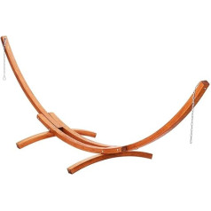 VEVOR Hammock Stand, 215kg Load Capacity, Fits Hammocks from 2.8-3.9m, Adjustable Larch Wood Hammock Frame with Chain and Carabiner, Outdoor and Indoor