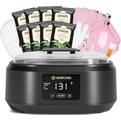BUMPLYBEE Paraffin Wax Machine for Hand and Feet - 3500ml Hot Wax Hand Therapy Machine with 8 Pieces Ginger Paraffin Bath Wax, Foot Wax, Paraffin Foot Treatment Kit, Hand Wax Machine for Arthritis