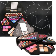RoseFlower Cosmetic Case, Beauty Case, Multifunctional Makeup Set, Eyeshadow Palette, Multicolour Eyeshadow, Make Up Palette, Professional Eye Palette, Multifunctional Makeup Set, Rich Colours, Cosmetic Kit