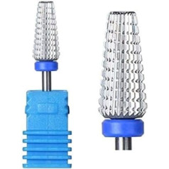 Natury Nails Tungsten Carbide Bit for Nail Lathe 5 in 1 Manicure Pedicure Enamel, Acrylic Nails and Gel Nails Rotary Drill (Medium Grain)