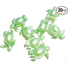 Bath Beads Fragrance Beads Bath Additives Many Shapes and Colours Gift Decoration Bath Oil Pack of 20 (Turtle with Kiwi Scent)