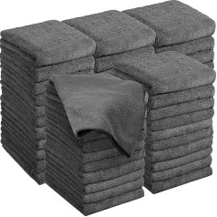 Shimeyao Pack of 36 Bleach-proof Salon Towels, Microfibre, Absorbent Face Towels, Lint-Free Soft Towels, Hairdresser, 40.6 x 68 cm (Grey)