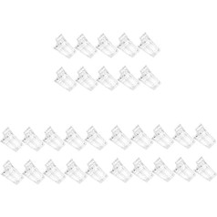 FRCOLOR 30 Pieces Crystal Clip Nail Shapes Straight Dual Shapes for Model Kits Nail Clips Nail Gel Aid Tool Finger Extension Clip Kits Manicure Plastic Equipment
