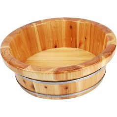 Wooden Foot Bath, Wooden Foot Bucket, Practical Foot Tub, Pedicure Bowls, Larch Foot Tub, Wooden Foot Soaking Bath Basin, Baths Feet Soaking Tub for Home Foot Bath, 16 x 40 cm B