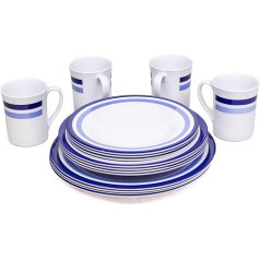 Melamine Camping Tableware Set 16 Pieces Dinnerware Plate Cup Campfrei