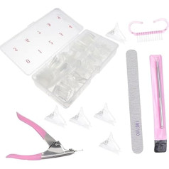 Beavorty 1 Schachtel Nail-Art-Box Nagel volle Abdeckung künstliche falsche Nägel Nagelzubehör Nail Beauty-Accessoire Maniküre-Zubehör Kosmetik einstellen gefälschte Nagelpflaster Suite