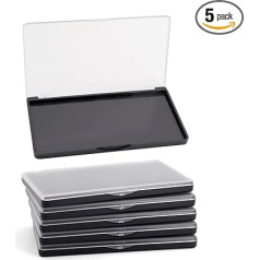AJLTPA Magnetic Makeup Palette with Frosted Transparent Top, 5 Pieces Empty Eyeshadow Palettes Travel Storage Box for DIY Cosmetics, Bronzer Highlights, Powder (Small Palette, 14 Pieces