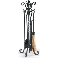 Napa Forge Pilgrim Home and Hearth 19006 Victorian Fireplace Tool Set, Black