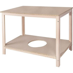 Mueblear 34001 Rectangular Wooden Table without Nail Polish 102 x 65 x 75 cm