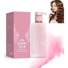 Hair Halo Curl Defining Cream, Curl Cream for Curly Hair, Anti Frizz, Moisturising, Smoothing for Curly & Wavy Hair, Hydrating Styling Cream for All Skin Types (1 Piece)