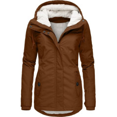 Haiorziyou Winterjacke Damen Elegant Dick Warme Winterparka Grosse Grössen Lauschig Felljacke Übergangsjacke Steppjacke Funktionsjacke Steppmantel Winddicht Windjacke Kälteschutz Baumwolljacke