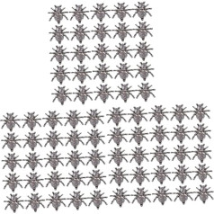 Spider 300 Pieces Spider Nail Art Jewellery Nail Art Gemstones Halloween Decor Crystals Decor Spider Nail Art Charms Spider Nail Plugs 3D Metallic Charm Nail Stamp