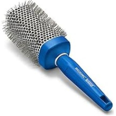 Bio Ionic BlueWave Round Brush X-Large, NanoIonic Conditioning Brush, Crimped Bristles for Added Tension, Soft Touch, Easy Grip Handle