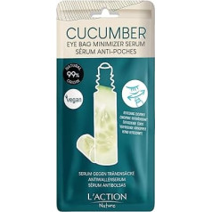 L'Action Paris Serum to Minimise Dark Circles, Natural Eye Serum with Cucumber Extract Against Dark Circles, Brightening Eye Serum Improves Skin Elasticity and Hydration 10 ml