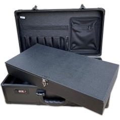 Large Black Barber Box with Double Layer Barber Case