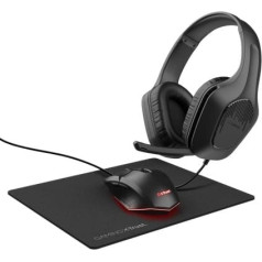 Komplekts gxt 790 3-in-1 gaming - austiņas, pele, peles paliktnis melns