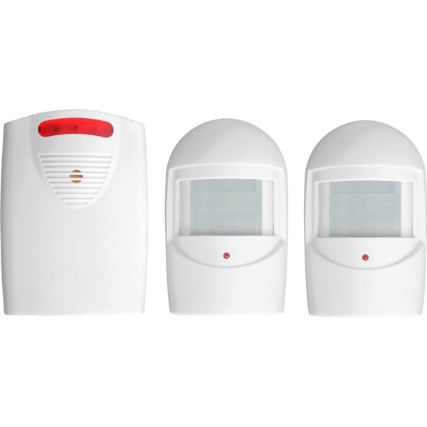 Kustības detektoru komplekts ar bezvadu signalizāciju IP44, 120m