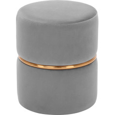 Duhome 9123 Round Upholstered Stool, Make-Up Stool, Ottoman, Elegant Design